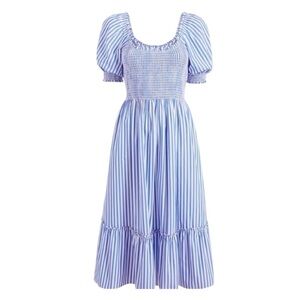 NEW Hill House Louisa Nap Dress. Blueberry Stripe. XS. NWT